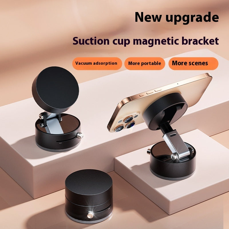 foldable Magnetic Vacuum Car Phone Holder Foldable Suction Cup With Suction Cup Hands-Free Navigation For Smart