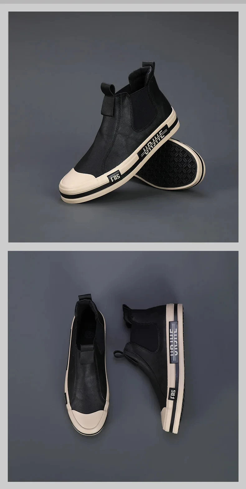 Leather Casual Boots for Men Fashion Yellow Mens High Top Shoes Leather Moccasins Comfortable Loafers Men Shoes Ankle Boots
