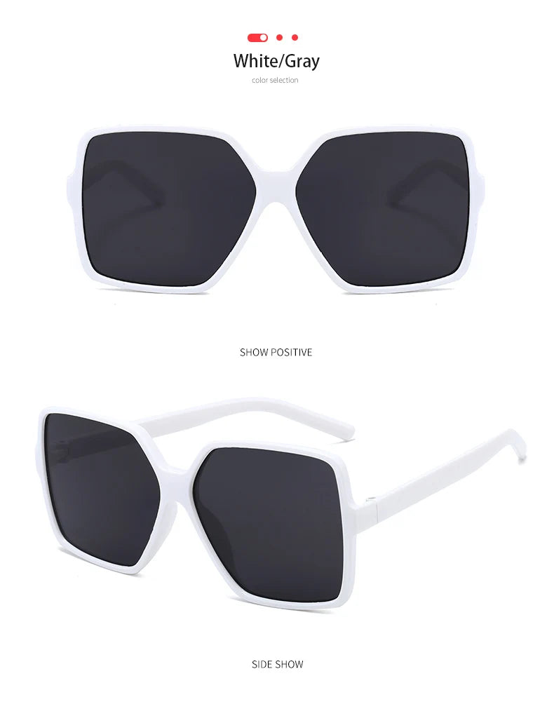 New Fashionable Oversized Square Sunglasses For Men And Women UV Resistant Glasses Retro Large Frame Sunglasses Retro Sunglasses