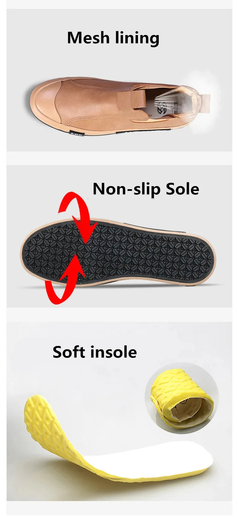 Leather Casual Boots for Men Fashion Yellow Mens High Top Shoes Leather Moccasins Comfortable Loafers Men Shoes Ankle Boots