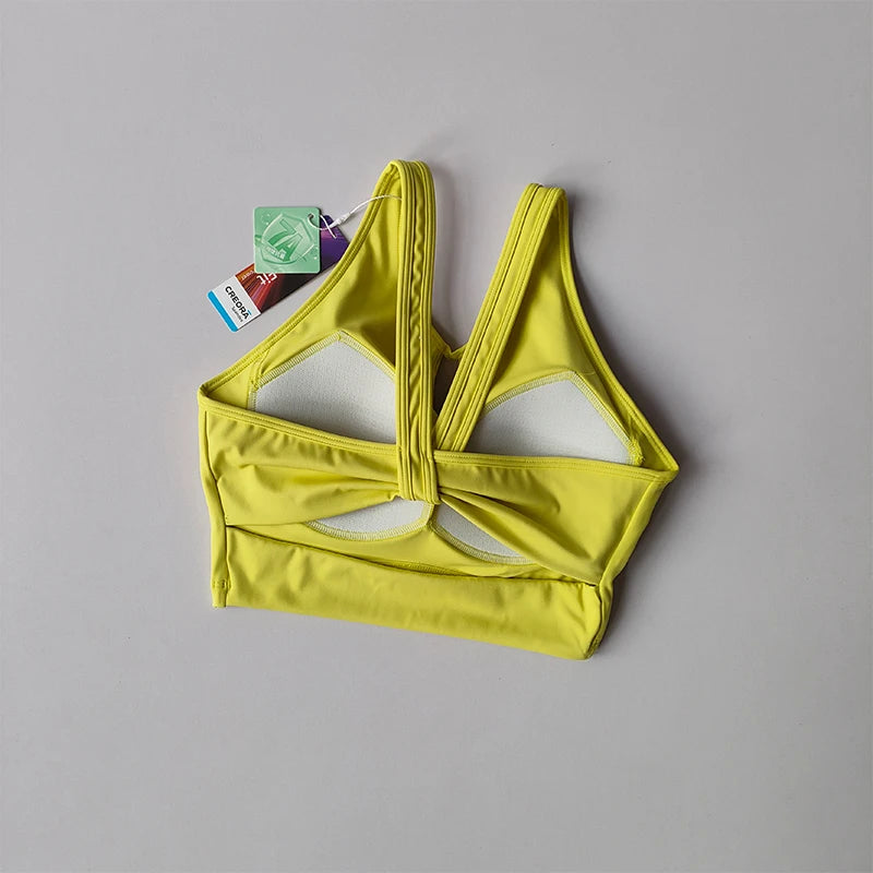 Sports Underwear for Women with High Intensity Shock-proof Gathering Fitness Vest with Chest Pad Running Yoga Bra Outside Wear