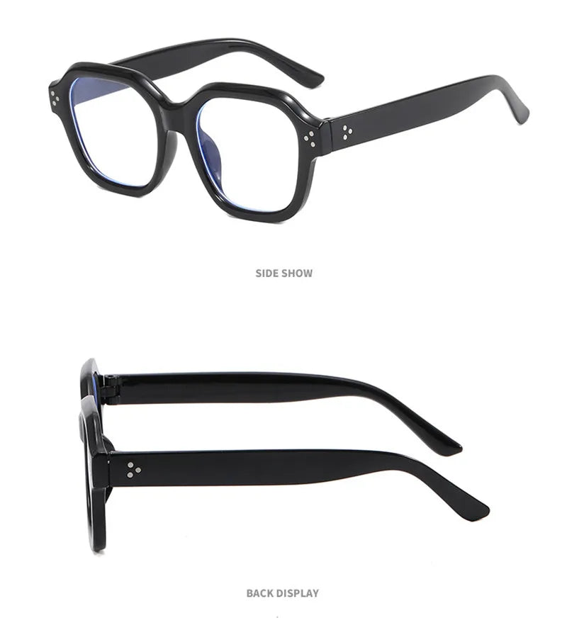 Retro Anti Blue Light Computer Glasses Frame Women Oversized Men Trendy Fashionable Stylish Eyeglasses Classic Spectacles Ouclos