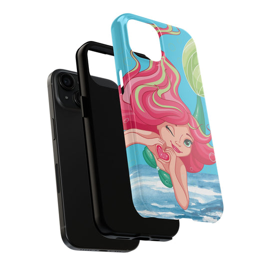 Colorful Mermaid Tough Phone Case - Cute Phone Accessories for Ocean Lovers