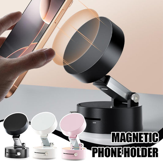 foldable Magnetic Vacuum Car Phone Holder Foldable Suction Cup With Suction Cup Hands-Free Navigation For Smart