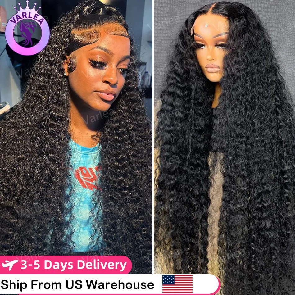 18 to 40 inch 13x4 13x6 HD Lace Front Wigs Human Hair Deep Wave Lace Front Wig Pre Plucked 180 Density Deep Curly Human Hair Wig