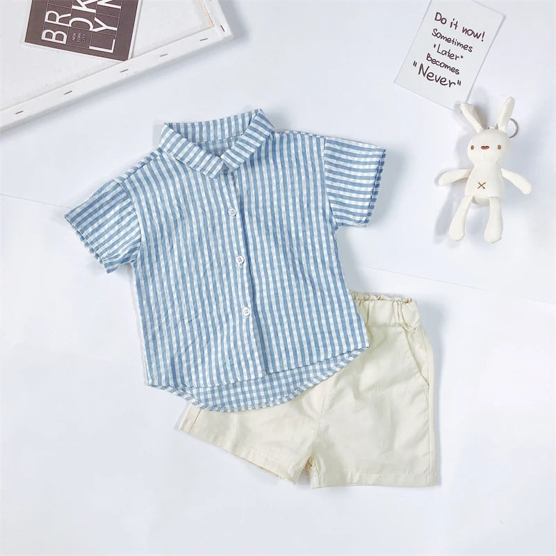 Brother And Sister Suit Kids Lattice Set Boys Gentleman Suit+Girls Princess Dress Toddler Party Clothing Family Outing Clothes