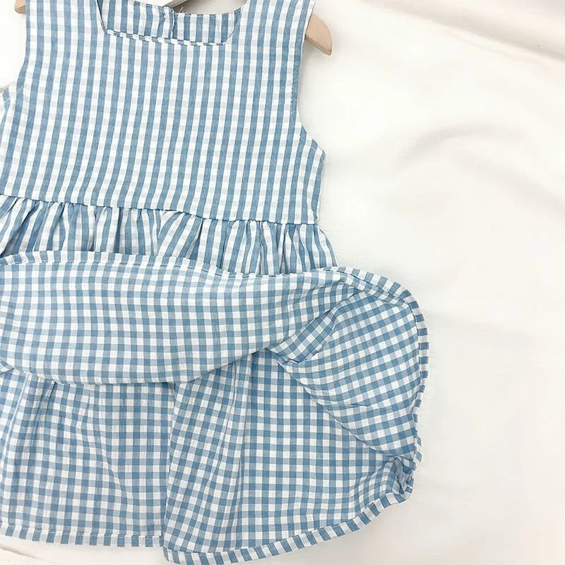 Brother And Sister Suit Kids Lattice Set Boys Gentleman Suit+Girls Princess Dress Toddler Party Clothing Family Outing Clothes