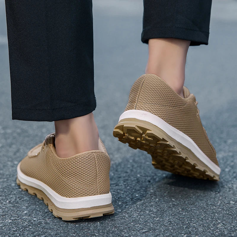 Men Casual Shoes Slip on Canvas Loafers Comfortable Walking Flats for Male Non Slip Soft Sole Sneakers Vulcanized Shoe Size 39