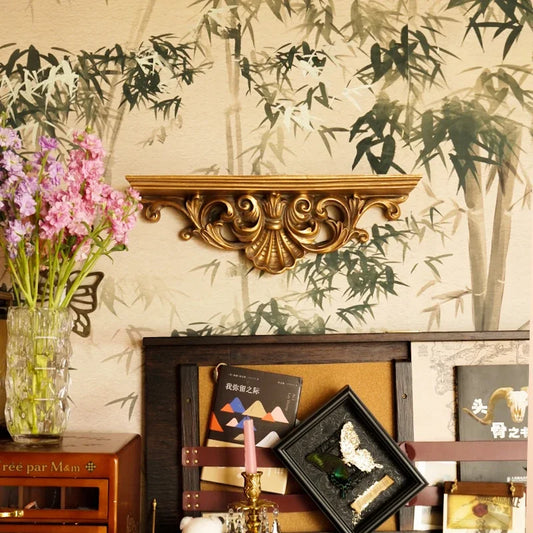 Antique French Resin Decor Tray, Vintage European Wall Art, Elegant Living Room Accent, Historical Aesthetic Craft.