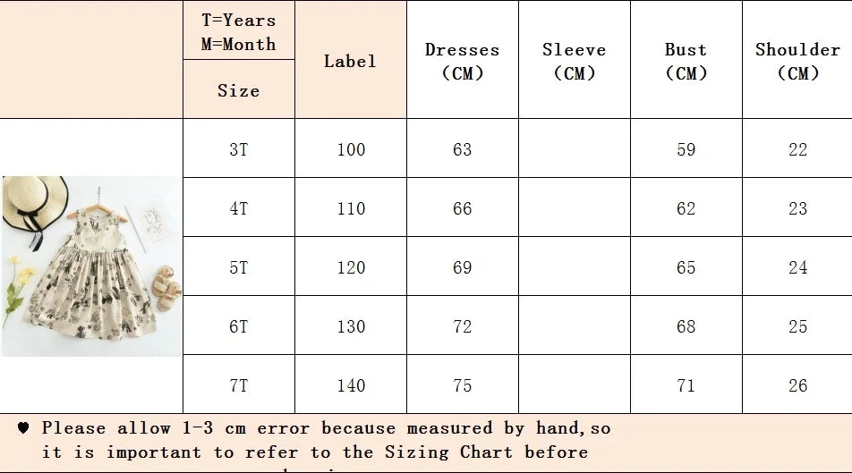 Girls Casual Dresses Floral Print Sleeveless Dress Flower Girl Dresses Kids Clothes for Girls 3 To 7 Years Toddler Girl Clothes