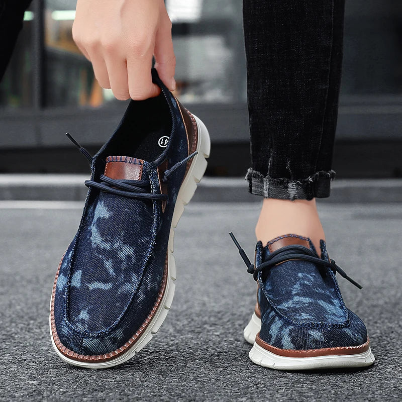 Men Casual Sports Shoes Anti Slip Wear-Resistant Breathable Cushioning Color Blocking Design Versatile Casual Sports Shoes