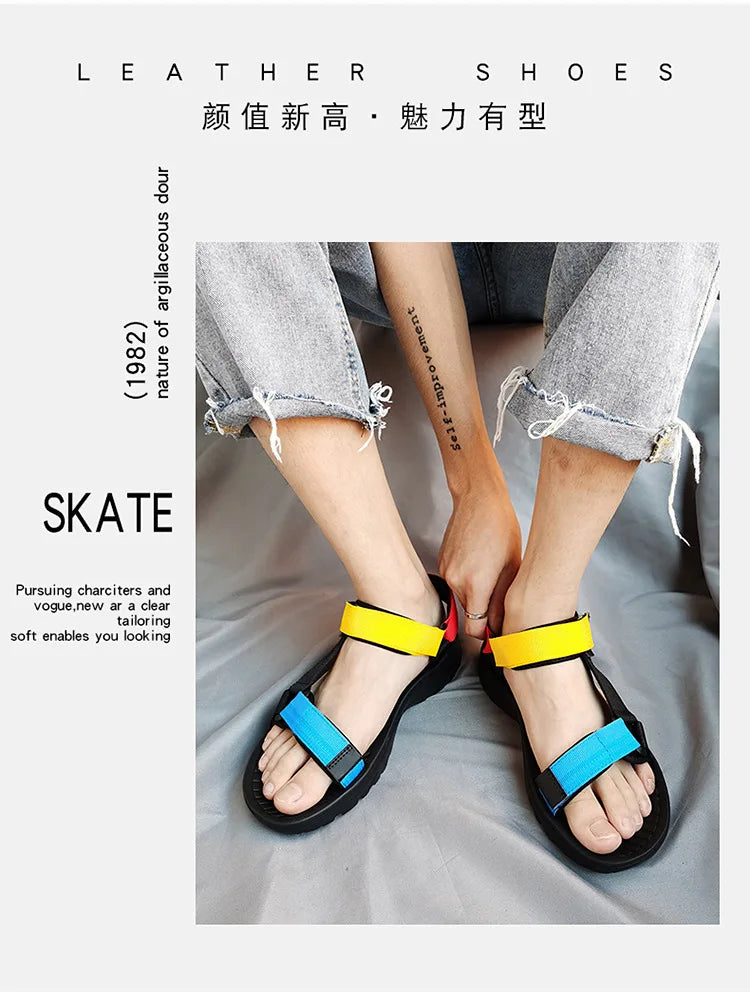 Casual Summer Shoes Men Sandals Simple  Comfortable Sneakers Outdoor Beach Vacation Sandals 2022 New Male Casual Sandals shoes