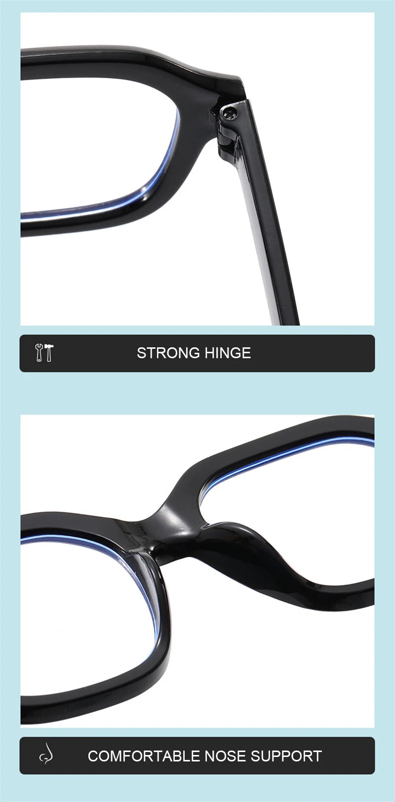 Retro Anti Blue Light Computer Glasses Frame Women Oversized Men Trendy Fashionable Stylish Eyeglasses Classic Spectacles Ouclos