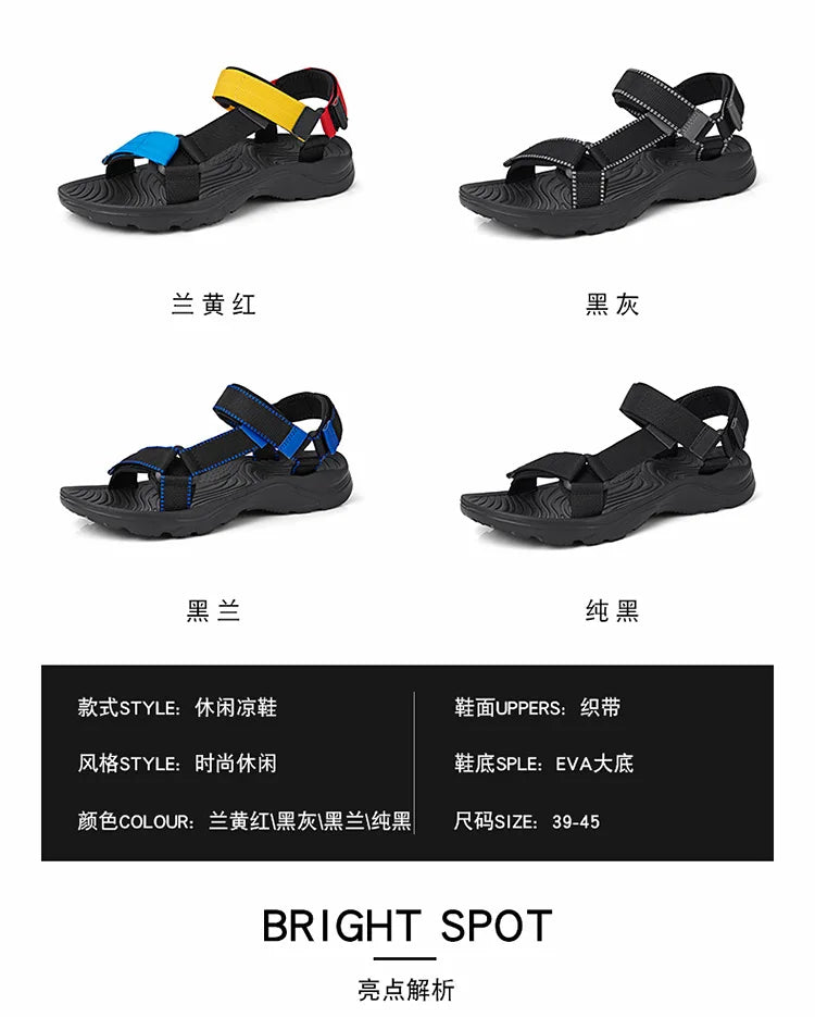Casual Summer Shoes Men Sandals Simple  Comfortable Sneakers Outdoor Beach Vacation Sandals 2022 New Male Casual Sandals shoes