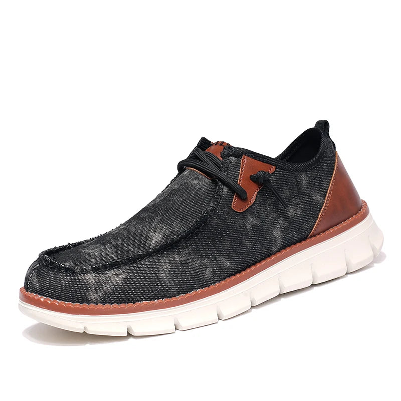 Men Casual Sports Shoes Anti Slip Wear-Resistant Breathable Cushioning Color Blocking Design Versatile Casual Sports Shoes