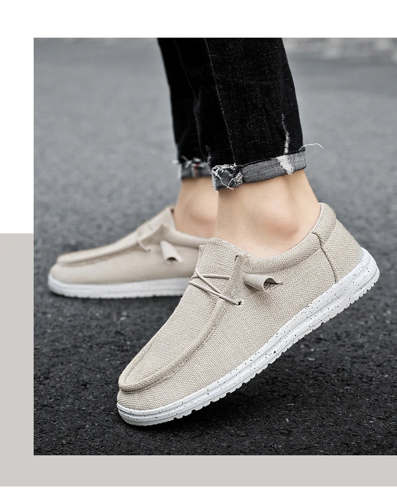 Men Casual Shoes Breathable Lightweight Slip-On Flats Simple Comfortable Solid Color Soft Sole Shoes Men Shose For Sale Loafers