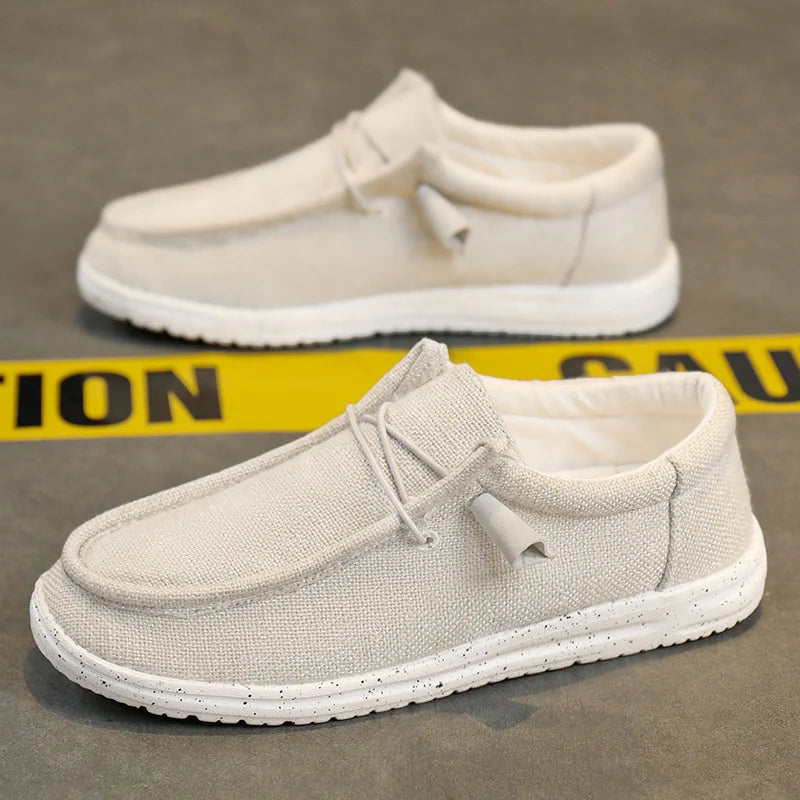 Men Casual Shoes Breathable Lightweight Slip-On Flats Simple Comfortable Solid Color Soft Sole Shoes Men Shose For Sale Loafers