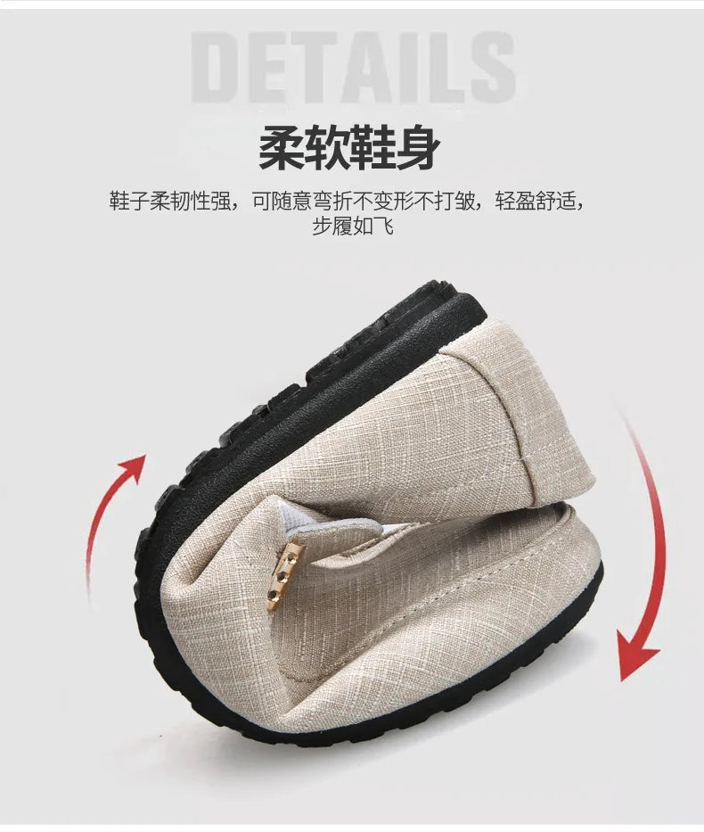 Men Casual Shoes Canvas Slip On Loafers for Male Luxury Dress Driving Shoes Formal Wedding Party Flats Plus Size