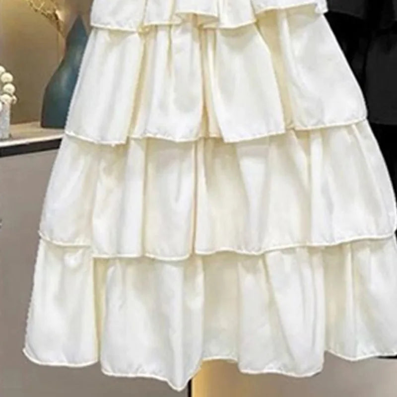 Girls Summer Dress Children Layers Slip Long Gown Kids Birthday Party Vestidos Clothes New Teenager Casual Sling Clothing