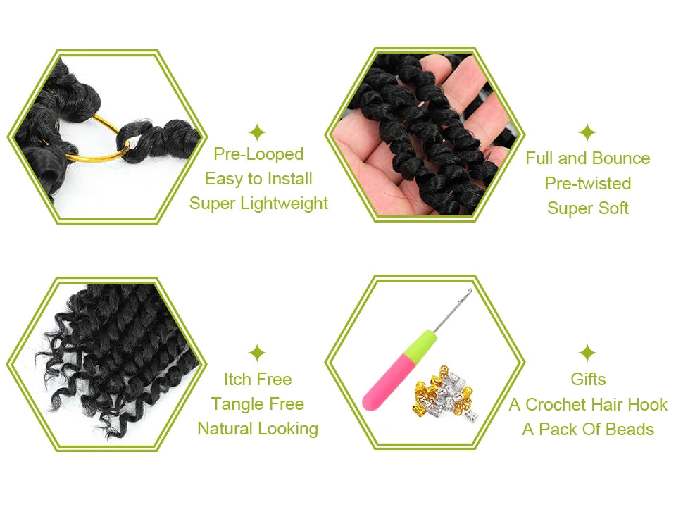 Forevery Passion Twist Crochet Hair Synthetic Crochet Hair For Black Women Pre Looped Pre Twisted Passion Twist Hair  Extensions