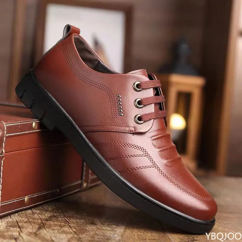 Men's Casual business non slip footwear Fashion soft soled work shoes Men formal leather Shoes Comfortable male flat Zapatillas