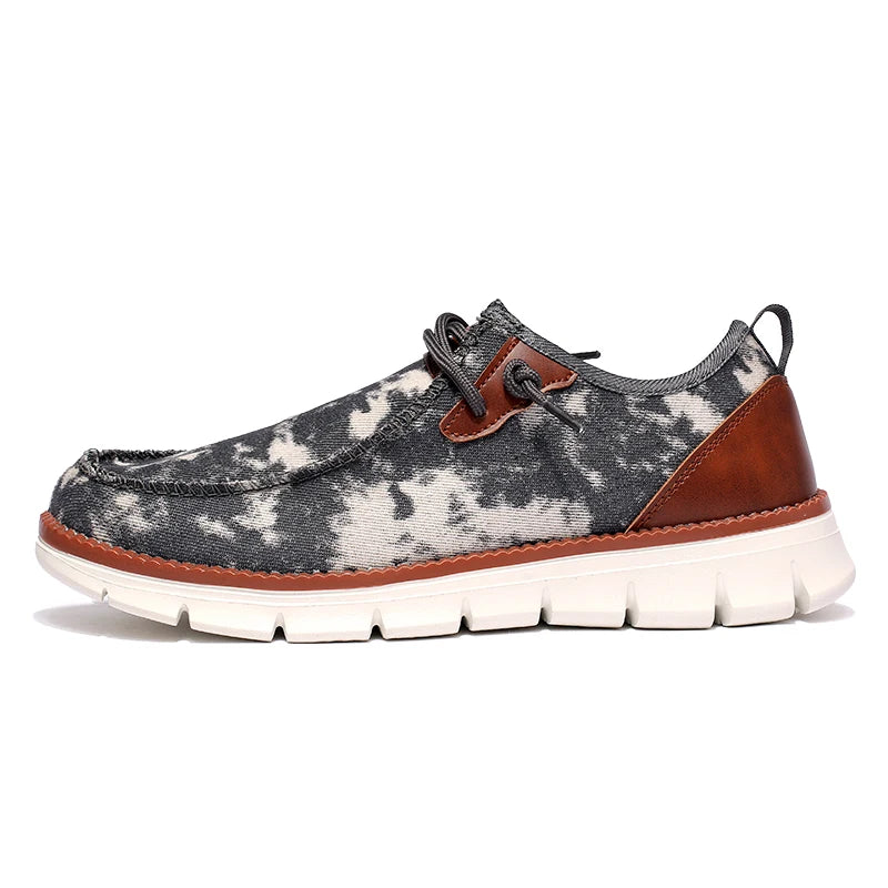 Men Casual Sports Shoes Anti Slip Wear-Resistant Breathable Cushioning Color Blocking Design Versatile Casual Sports Shoes