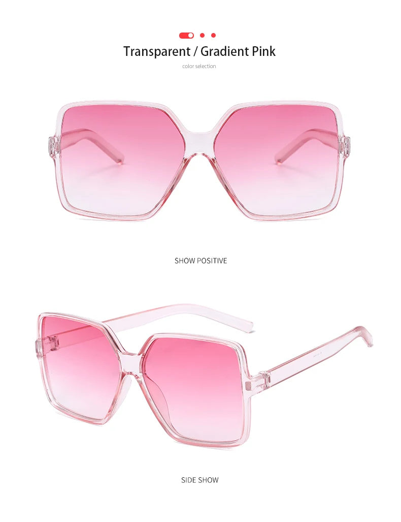 New Fashionable Oversized Square Sunglasses For Men And Women UV Resistant Glasses Retro Large Frame Sunglasses Retro Sunglasses