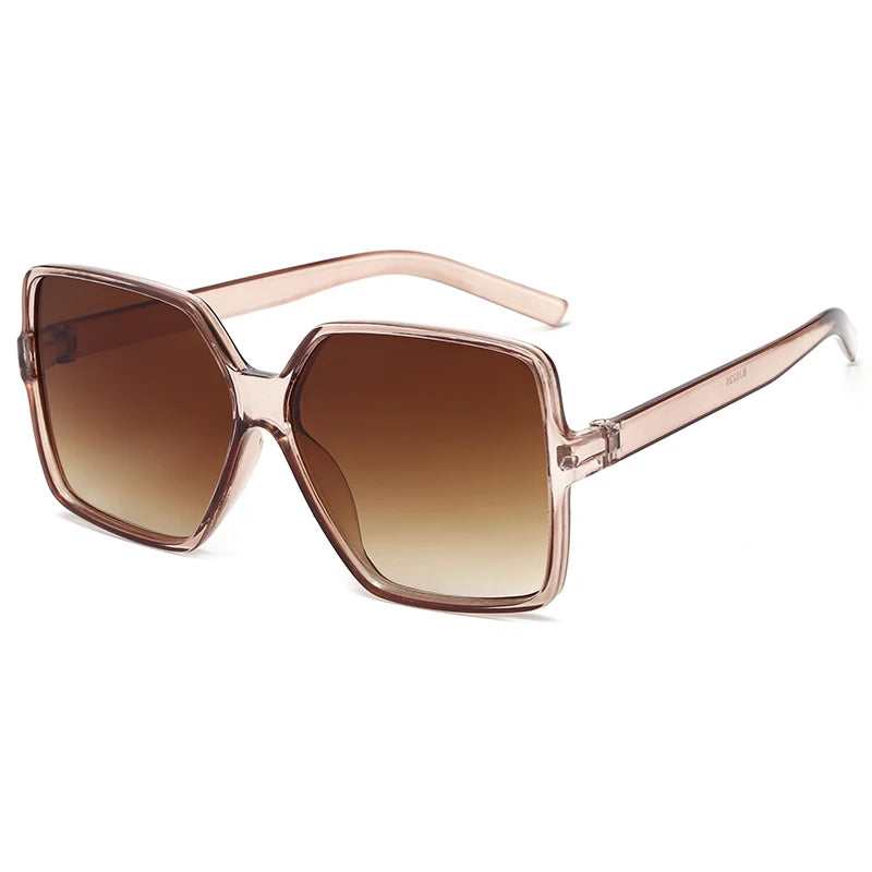 New Fashionable Oversized Square Sunglasses For Men And Women UV Resistant Glasses Retro Large Frame Sunglasses Retro Sunglasses