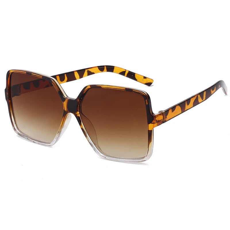 New Fashionable Oversized Square Sunglasses For Men And Women UV Resistant Glasses Retro Large Frame Sunglasses Retro Sunglasses