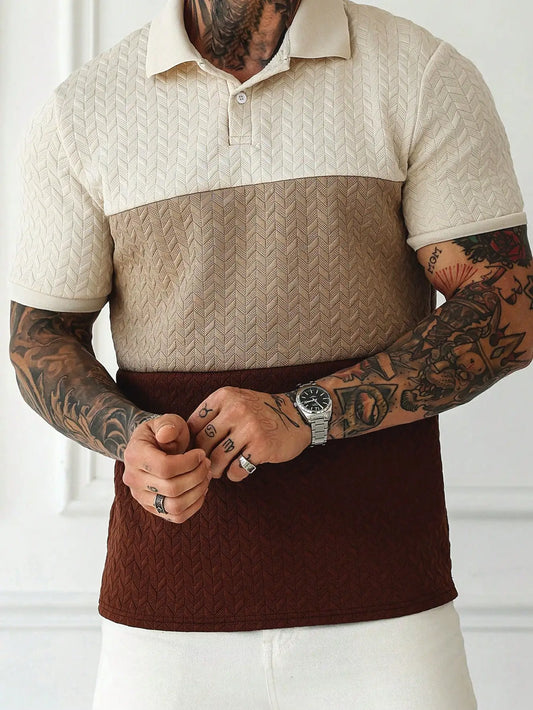 Men's Summer Casual Fashion Polo Shirt is Versatile and Suitable for Any Occasion with Lightweight and Breathable Fabric