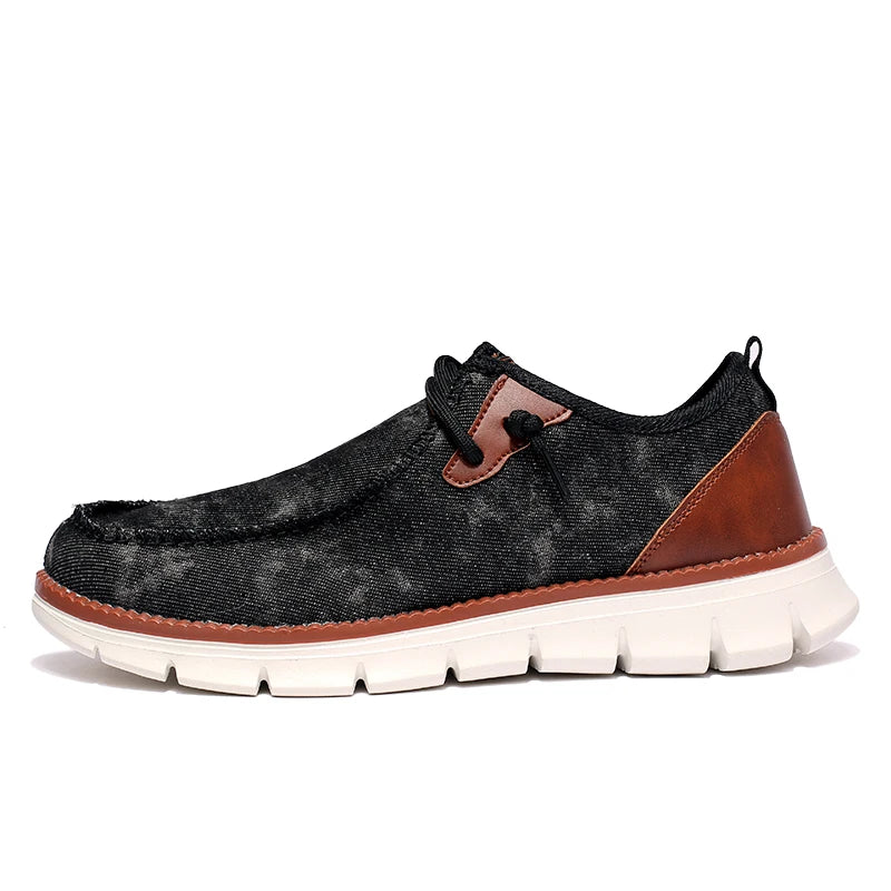 Men Casual Sports Shoes Anti Slip Wear-Resistant Breathable Cushioning Color Blocking Design Versatile Casual Sports Shoes