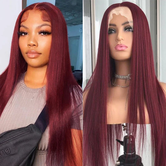 13x6 Hd Frontal Straight 99j Front Human Alipearl 30 Inch Lace Front Wig Wigs Human Hair 360