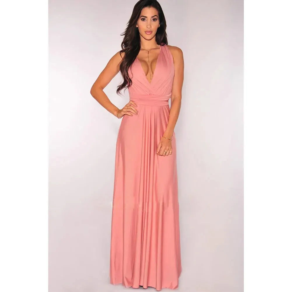 Sexy Women Multiway Wrap Convertible Boho Maxi Club Red Dress Bandage Long Dress Party Bridesmaids Infinity Robe Longue Femme