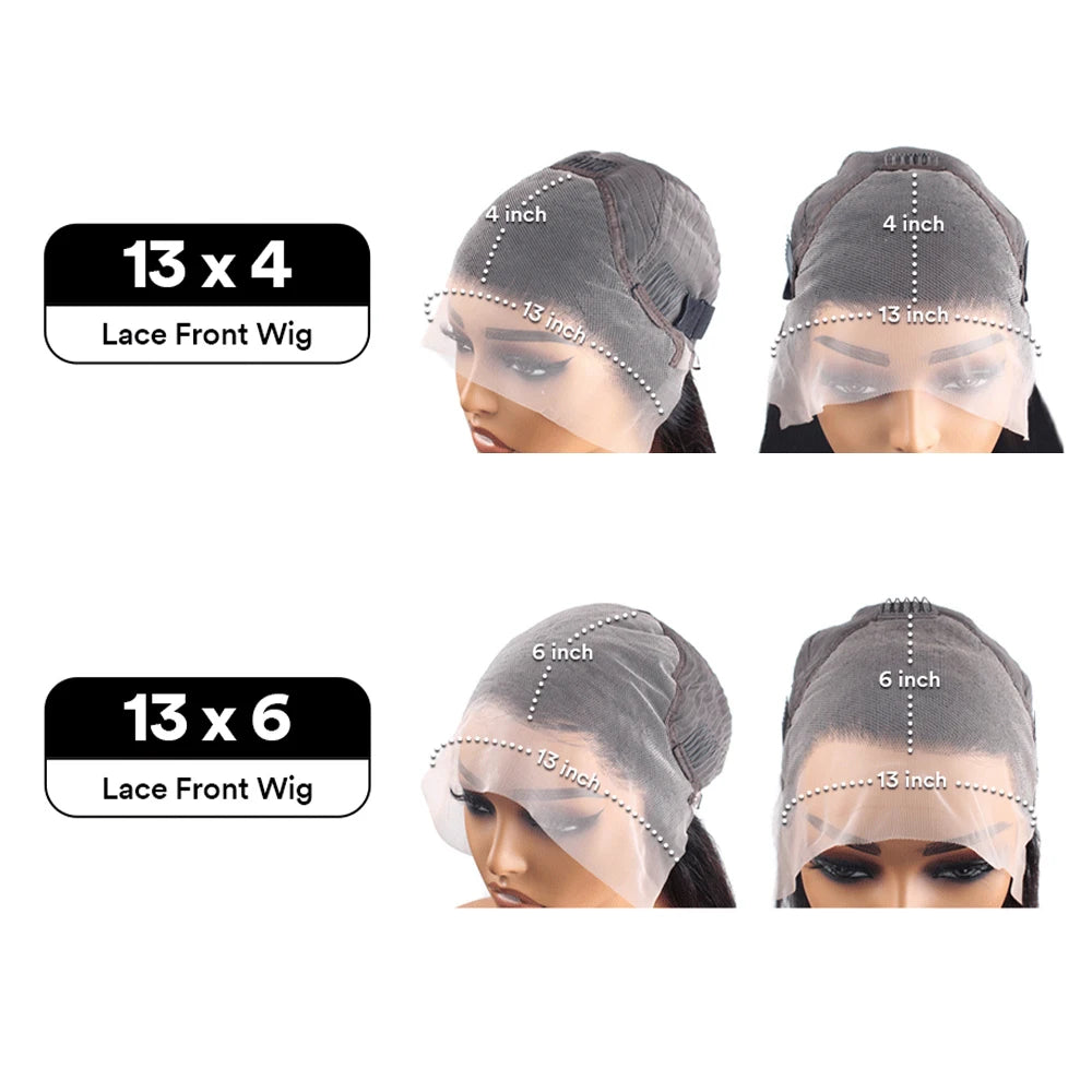 18 to 40 inch 13x4 13x6 HD Lace Front Wigs Human Hair Deep Wave Lace Front Wig Pre Plucked 180 Density Deep Curly Human Hair Wig