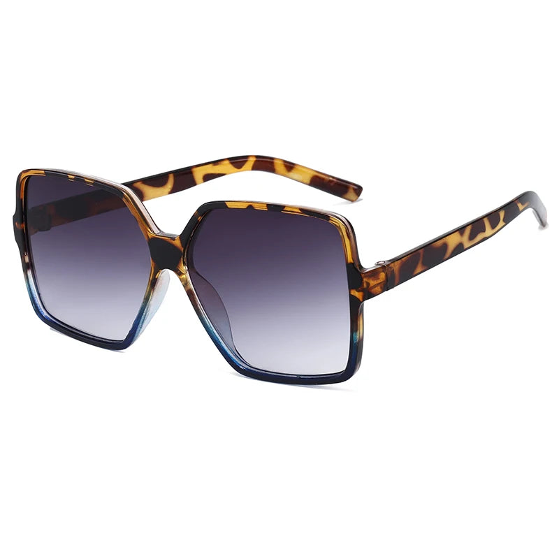 New Fashionable Oversized Square Sunglasses For Men And Women UV Resistant Glasses Retro Large Frame Sunglasses Retro Sunglasses