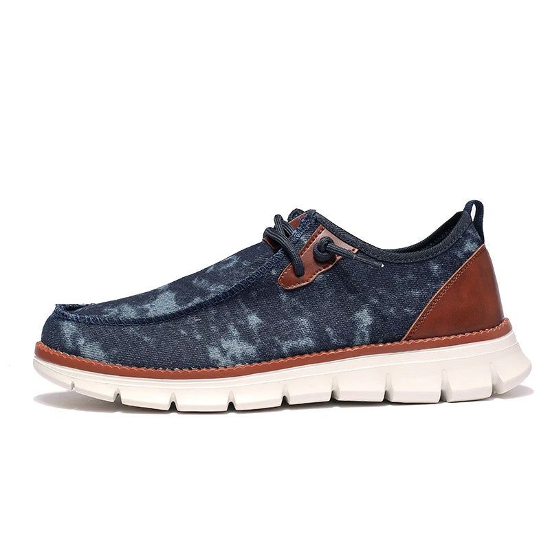 Men Casual Sports Shoes Anti Slip Wear-Resistant Breathable Cushioning Color Blocking Design Versatile Casual Sports Shoes