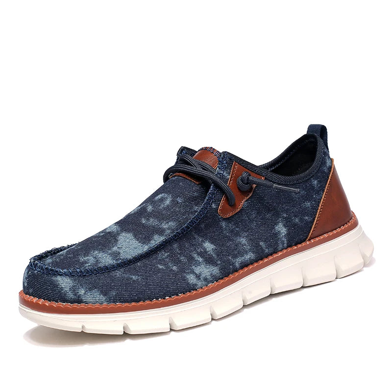 Men Casual Sports Shoes Anti Slip Wear-Resistant Breathable Cushioning Color Blocking Design Versatile Casual Sports Shoes