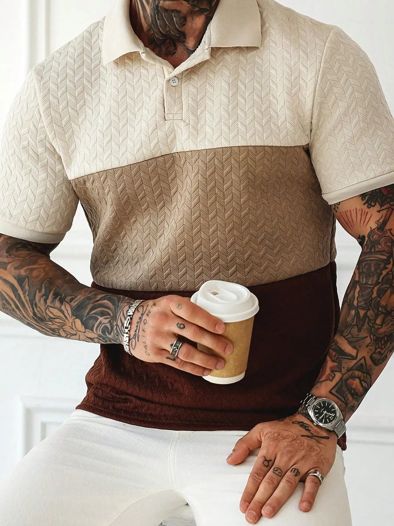 Men's Summer Casual Fashion Polo Shirt is Versatile and Suitable for Any Occasion with Lightweight and Breathable Fabric