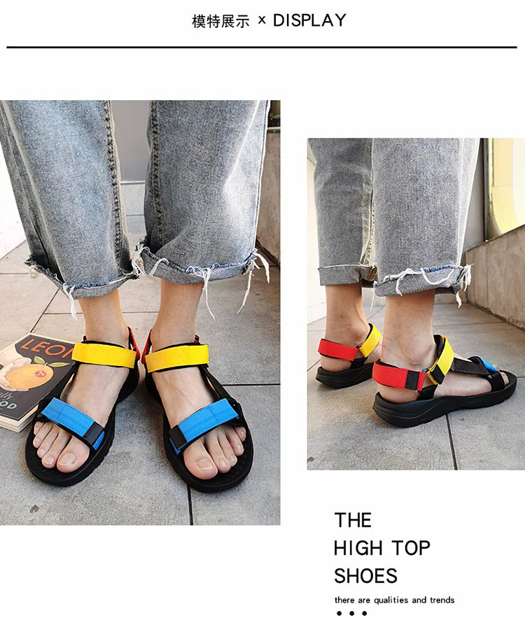 Casual Summer Shoes Men Sandals Simple  Comfortable Sneakers Outdoor Beach Vacation Sandals 2022 New Male Casual Sandals shoes