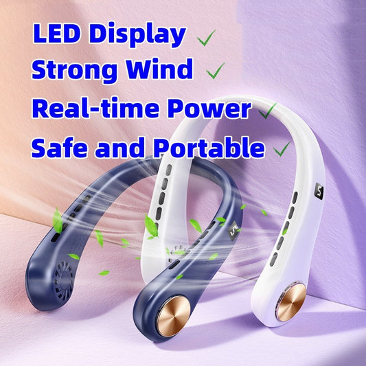 g Neck Rechargeable Air Cooler Mini Summer Sports Fans
